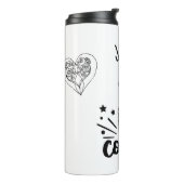 ハロースティーミングコーヒパーソナライズされたーとハート タンブラー (回転左)