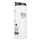 ハロースティーミングコーヒパーソナライズされたーとハート タンブラー (回転右)