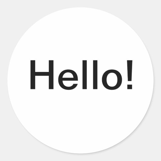ハローステッカー ラウンドシール (正面)