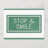 ハロースマイルやる気を起こさせる引用文空白のはがき ポストカード (正面)