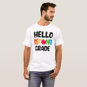 ハローセカンドグレード先生新学期デザイン Tシャツ (正面フル)