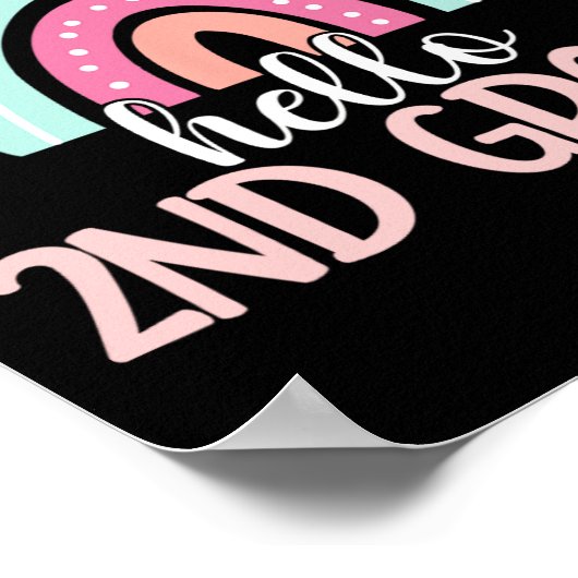 ハローセカンドグレード新学期セカンドグレードティーチ ポスター (角)