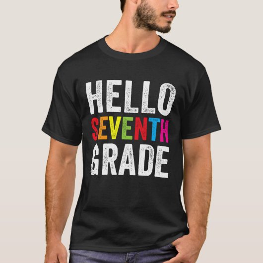 ハローセブグレードシャツ、新学期先生 Tシャツ (正面)