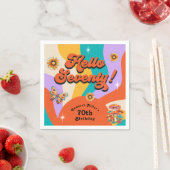 ハローセブンティウロヴィ70の誕生日パーティー スタンダードカクテルナプキン (インサイチュ)