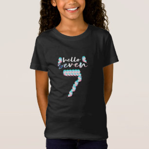 ハローセブン7歳7誕生日ガール年齢7 Tシャツ