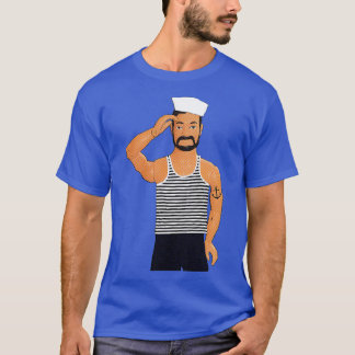 ハローセーラーおもしろいゲイアート Tシャツ