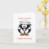 ハローセーラーハッピーバースデー カード (黄色い花)