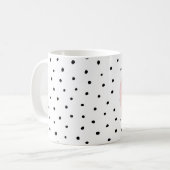 ハロータイポグラフィと水玉模様ダンス コーヒーマグカップ (正面左)