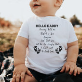 ハローダディーママが私にベビーサプライズ夫Ba ベビーボディスーツ