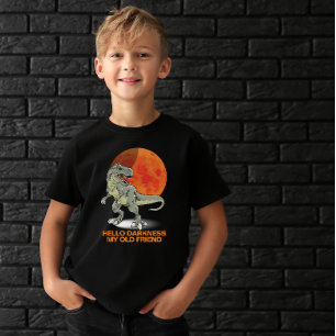 ハローダークネス旧友の恐竜サンオレンジ Tシャツ