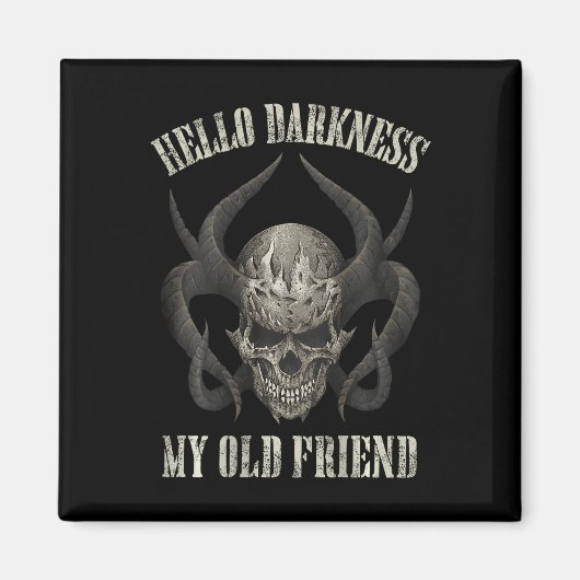 ハローダークネス旧友の悪魔スカルホーンホール マグネット (正面)