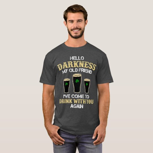 ハローダークネス旧友アイリッシュシャームロックビール Tシャツ (正面フル)