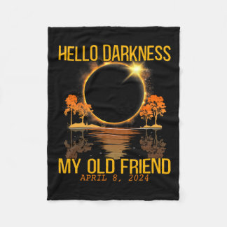 ハローダークネス旧友太陽の日食4月0日 フリースブランケット