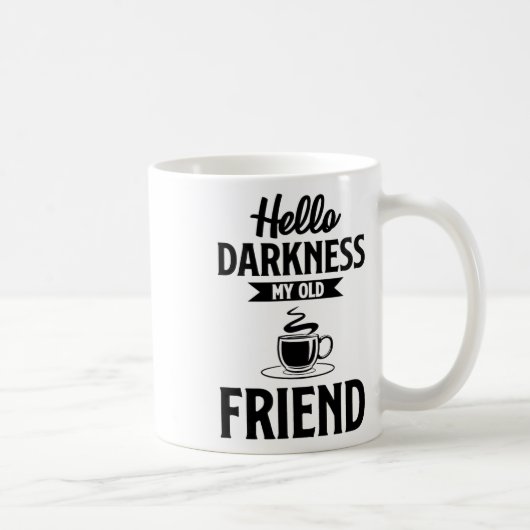 ハローダークネス私の古おもしろい友コーヒーS コーヒーマグカップ (右)
