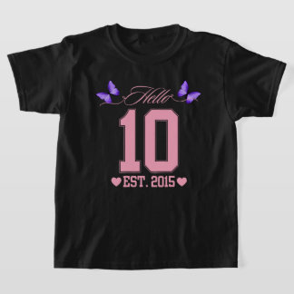 ハローデッツキュートコケット10誕生日女の子 Tシャツ