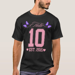 ハローデッツキュートコケット10誕生日女の子 Tシャツ