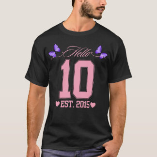 ハローデッツキュートコケット10誕生日女の子 Tシャツ