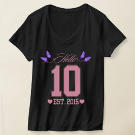 ハローデッツキュートコケット10誕生日女の子 Tシャツ