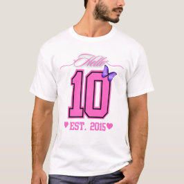 ハローデッツキュートコケット10誕生日女の子 Tシャツ