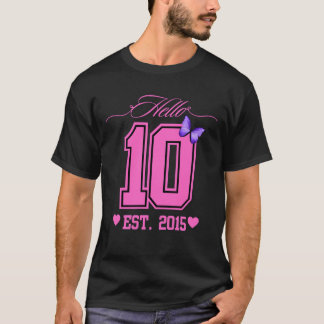 ハローデッツキュートコケット10誕生日女の子 Tシャツ