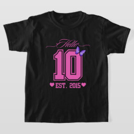 ハローデッツキュートコケット10誕生日女の子 Tシャツ