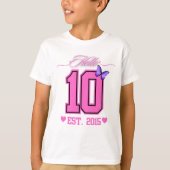 ハローデッツキュートコケット10誕生日女の子 Tシャツ (正面)