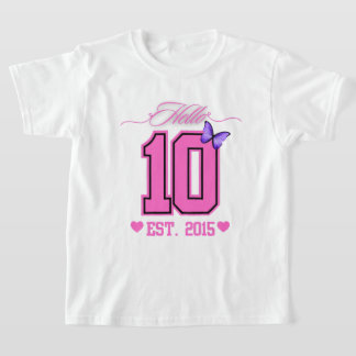 ハローデッツキュートコケット10誕生日女の子 Tシャツ