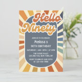 ハローナイレトロサングルービーウェーブ90誕生日 招待状 (スタンド正面)