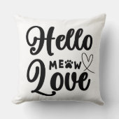 ハローニャーラブカワイキャットポーズハート クッション (正面)