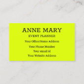 ハローネオンチャートルーズイエローカラフルタイポグラフィ 名刺 (裏面)