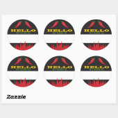 ハローネームタグチリピーパークックオフ ラウンドシール (シート)