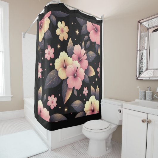 ハローハイビスカス シャワーカーテン (インサイチュ)