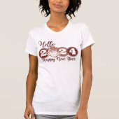 ハローハッピーニューイヤー2024カウボーイ Tシャツ (正面)