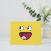 ハローハピー顔 ポストカード (スタンド正面)