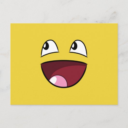 ハローハピー顔 ポストカード (正面)