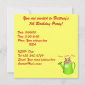 ハローハムスター 招待状 (裏面)