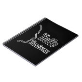 ハローハンサムなプロフィール顔スケッチタイポグラフィ ノートブック (左側)