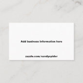 ハローハンサムなプロフィール顔スケッチタイポグラフィ 名刺 (裏面)