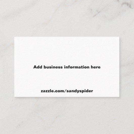 ハローハンサムなプロフィール顔スケッチタイポグラフィ 名刺 (裏面)