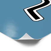 ハローハンサムタイポグラフィと顔プロファイルの概要 ポスター (コーナー)