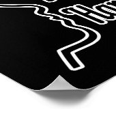 ハローハンサムプロファイル顔タイポグラフィ小 ポスター (角)