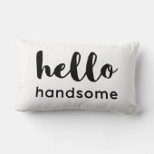 ハローハンサムリバーシブル白黒デザイン ランバークッション (裏面)