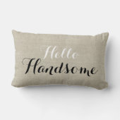 ハローハンサム素朴リネンルック装飾用クッション ランバークッション (裏面)