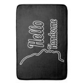 ハローハンサム顔プロフィール バスマット (正面縦)