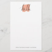 ハローハンドレターウォーター文房具 便箋 (正面)