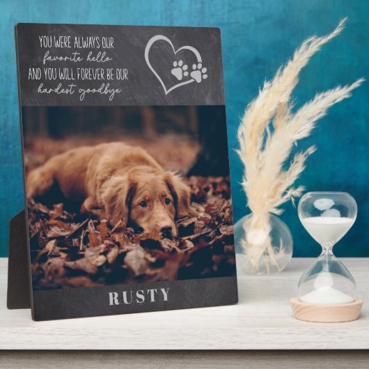 ハローハードバイお気に入りのグバイナペット記念碑 フォトプラーク (側面)