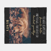 ハローハードバイお気に入りのグバイナペット記念碑 フリースブランケット (正面(横))