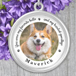 ハローハードバイお気に入りの別れペット犬メモリアル シルバープレートネックレス<br><div class="desc">ホテ最高のルのホテカスタムルのネックレスで友だちを守ろう。このユニーク記念の記念の品は、愛する人に敬意を表す自分自身、家族、友人のための完璧な贈り物である。このユニーク犬のメモリアルのネックレスは装飾の台本と黒シンプルと白のデザインを備えている。引用文「君は私のお気に入りの挨拶と私の最も辛い別れ」犬カスタマイズとお気に入りの、猫の動物の写真、名前。COPYRIGHT © 2020 Judy Burrows,  Black Dog Art - All Rights Reserved.ハローお気に入りのハードバイヨードペット犬メモリアルシルバーメッキネックレス</div>