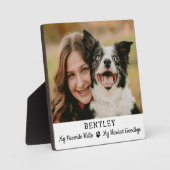 ハローハードバイお気に入りの別れペット犬メモリアル フォトプラーク (正面)