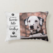 ハローハードバイお気に入りの別れペット記念犬 アクセントクッション (正面)